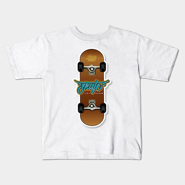 Skate Deck Kids T-Shirt by rolz